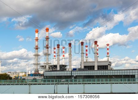 Moscow, Russia-October 01.2016. Thermal Power International and the district heating station Krasnaya Presnya