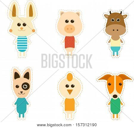 Great designed set of cute animals that can be used in various templates