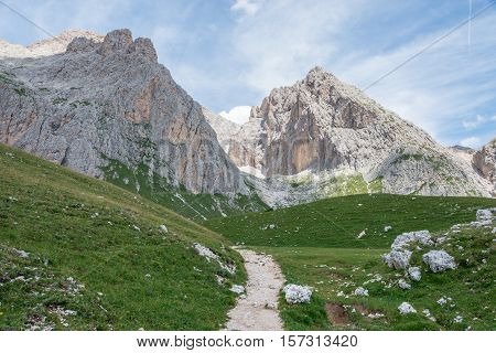 beautiful val gardena and dolomity in italy