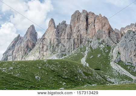 beautiful val gardena and dolomity in italy