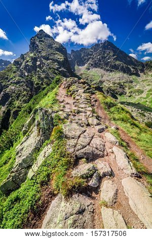 Mountain Trail To Kościelec In Summer, Tatra Mountains, Poland