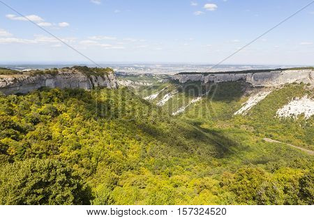 Mountain Crimea, near the cave city Mangup-Calais