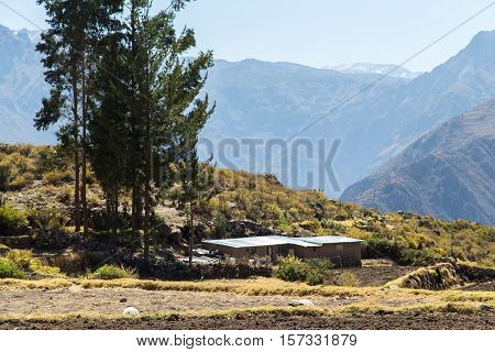 Viewpoint at the village of Cabanaconde, Colca Canyon, Peru