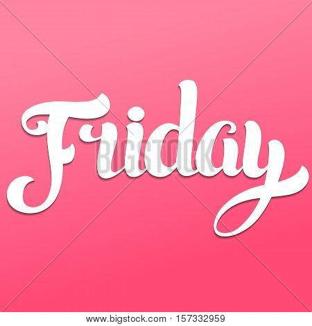 Friday Lettering. Vector & Photo (Free Trial) | Bigstock