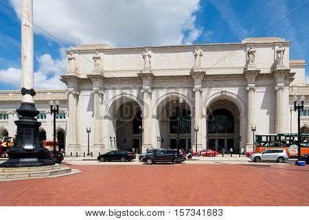 WASHINGTON D.C.,USA - AUGUST 17,2016 : Union Station, the historic train and bus station in Washington D.C.