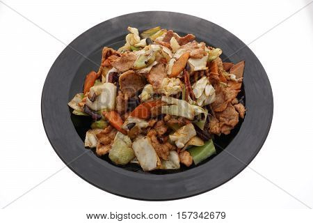 Chinese Food. Hot Pork With Vegetables