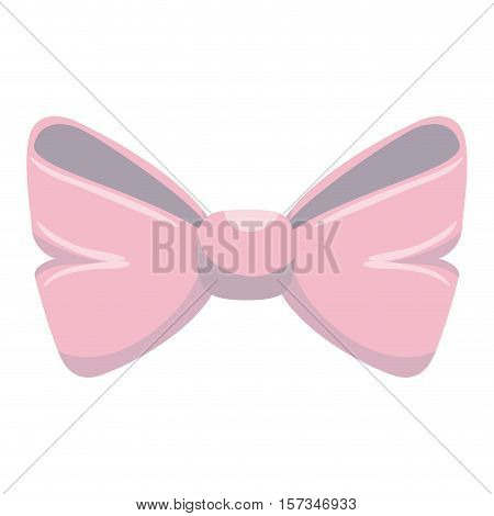cute bown pink isolated icon vector illustration design