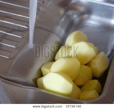 Lavado de papas
