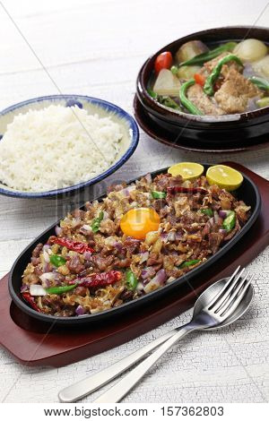 sisig and sinigang, filipino cuisine