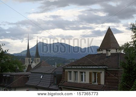 View of the city Lucerne in Switzerland