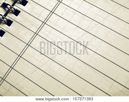 Vintage Looking Blank Notebook Page