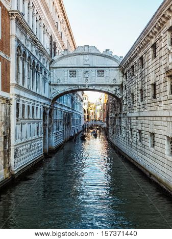 Bridge Of Sighs In Venice Hdr
