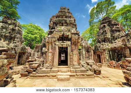 Sanctuary Of Ancient Ta Som Temple, Angkor, Siem Reap, Cambodia
