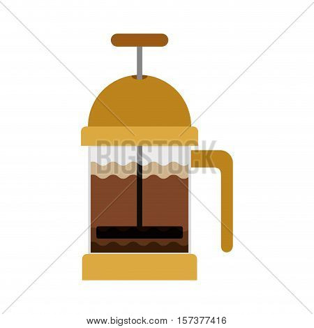 coffee grinding jarra with crank vector illustration