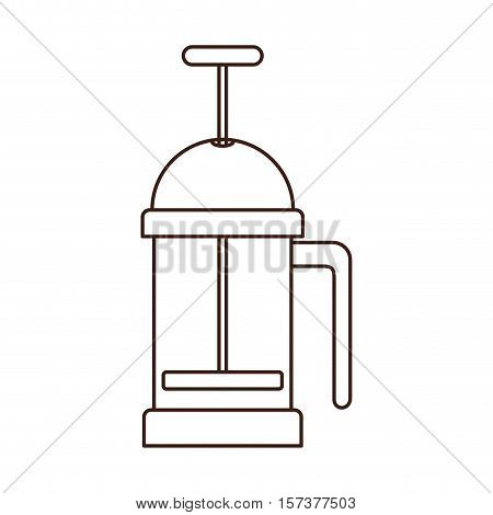 silhouette coffee grinding jarra with crank vector illustration