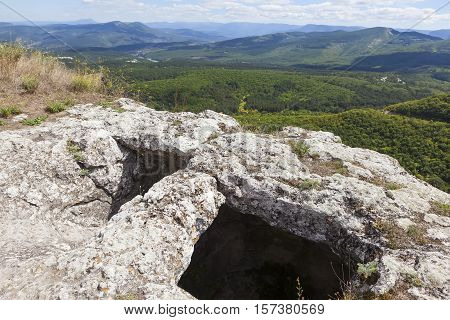 Mountain Crimea, near the cave city Mangup-Calais