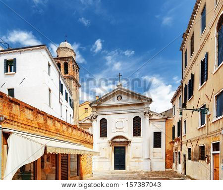 View Of The San Simeone Profeta Church In Venice, Italy