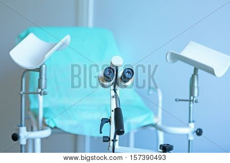 Colposcope in gynecological room