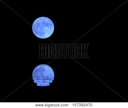 Moon In The Dark Sky On A Night