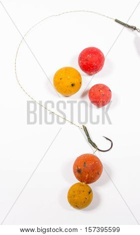 Carp Hook Boilies - Fishing Bait Close Up
