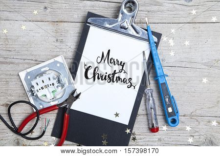 Creative Christmas Card For An Electrican Business
