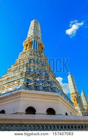 Public royal temple, Bangkok, Thailand on sunny day