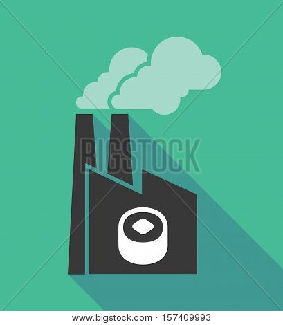 Factory Icon With A Piece Of Sushi
