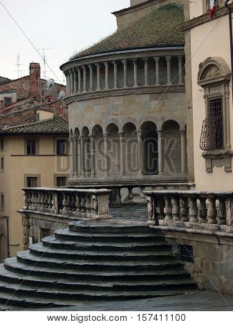 Arezzo - Romanesque Apse of Santa Maria della Pieve in Piazza Grande Tuscany Italy
