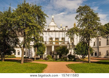 Kyiv Ukraine - September 20 2014: Metropolitan House - an architectural monument of the XVIII century the former for 200 years the seat of the Metropolitan of Kiev and now - a museum as part of the national reserve Sophia of Kyiv on Saint Sophia Cathedral