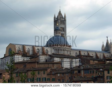 Siena - Duomo towering over the historic city center