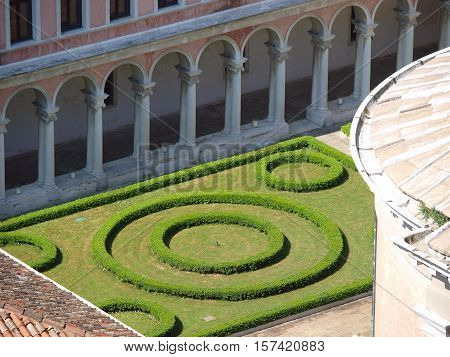 VENICE, ITALY - MAY 23, 2010: Venice - view from the tower of the church of San Giorgio Magiore