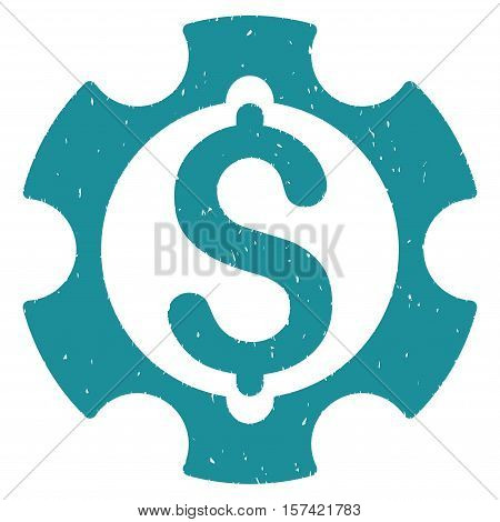Financial Development grainy textured icon for overlay watermark stamps. Flat symbol with scratched texture. Dotted vector soft blue ink rubber seal stamp with grunge design on a white background.