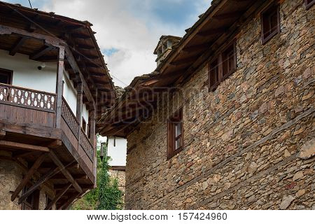 Summer time along the streets of the village of Kovachevitsa, Bulgaria