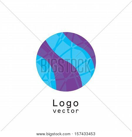 Round blue-purple logo. Vector illustration. logo dezign.