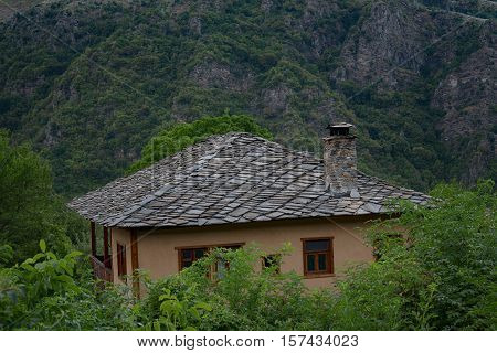 Summer time along the streets of the village of Kovachevitsa, Bulgaria