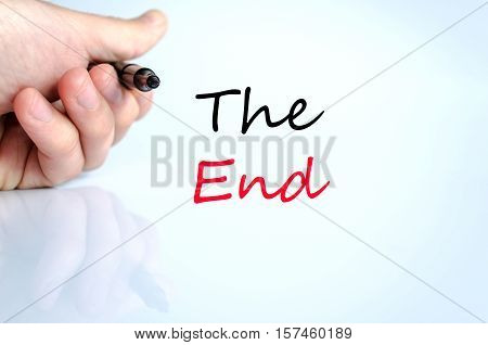The end text concept isolated over white background