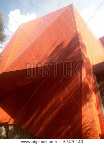 Detail of a modern art museum building