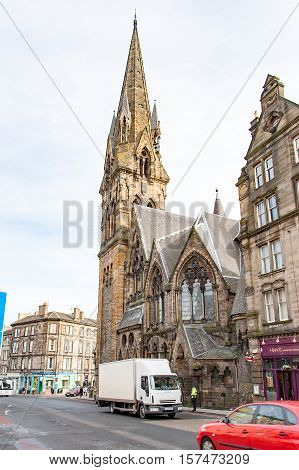 Edinburgh, Scotland, UK-circa July 2016:Barclay Viewforth Church of Scotland in the Bruntsfield PL