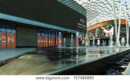 DUBAI - NOVEMBER 08 2016: LUMAS Dubai City Walk. New modern part of Dubai City. City Walk is reminiscent of European-style streets.