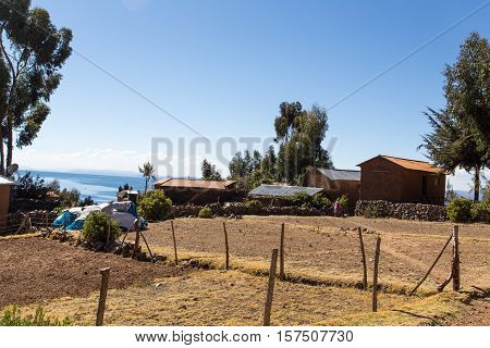 Amantani Island (Isla Amantani) of Lake Titicaca, Peru
