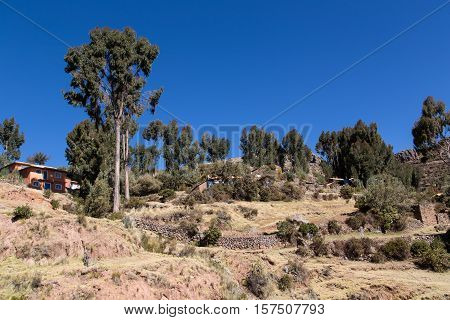 Amantani Island (Isla Amantani) of Lake Titicaca, Peru