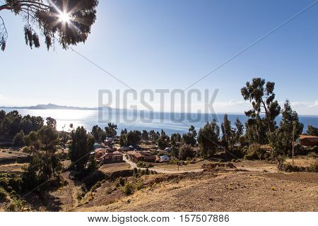Amantani Island (Isla Amantani) of Lake Titicaca, Peru