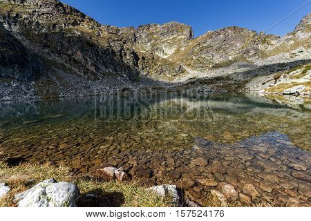 Amazing panorama Elenski lakes and Malyovitsa peak, Rila Mountain, Bulgaria