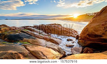 Picturesque sunset at Port Elliot Horseshoe Bay South Australia