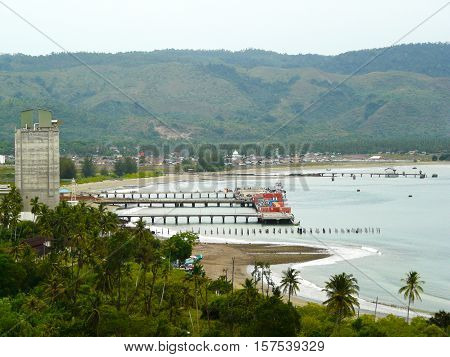 Malahayati harbor views from top of the hill