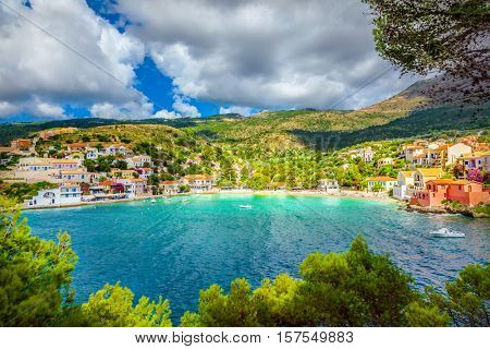 Assos beach in Kefalonia, Greece
