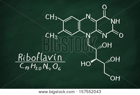 Structural Model Of Vitamin B2 (riboflavin)