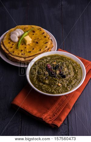 makki di roti and sarson ka saag, famous north indian food