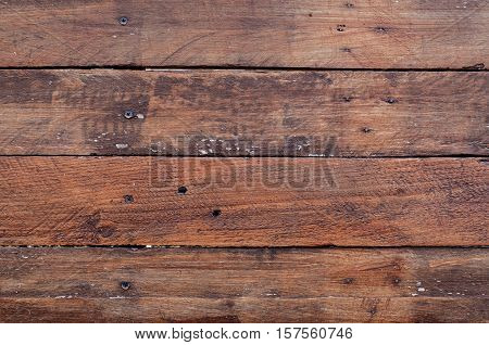 Empty natural brown wooden background. Vintage wood .