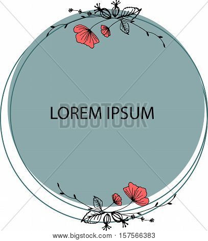 vector frame with flowers, which can be used in invitations, postcards and flyer